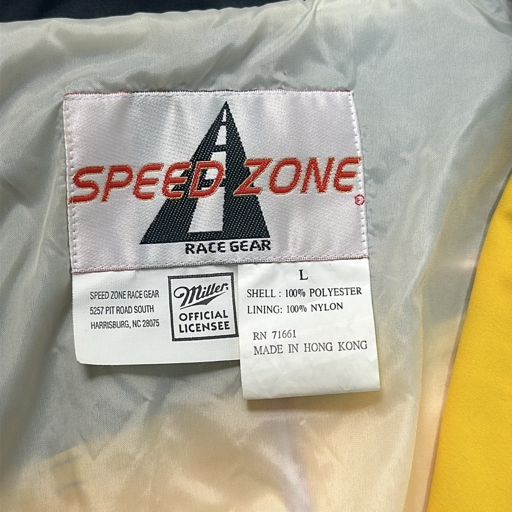 Speedzone Miller Lite Rusty Wallace vintage NASCAR racing windbreaker Jacket - Picture 7 of 7